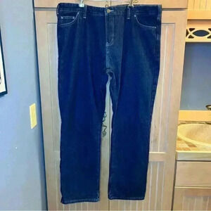 Women’s Dickies Flannel Lined Straight Leg Jeans Size 18 Regular